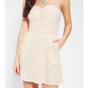 Pins & Needles Ivory Strapless Dress